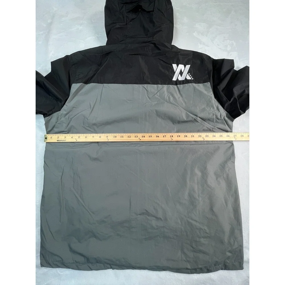 NWT‎ DIXXON Mens 2XL Tech Jacket Gray Hooded Rain Windbreaker Zippered Pockets
